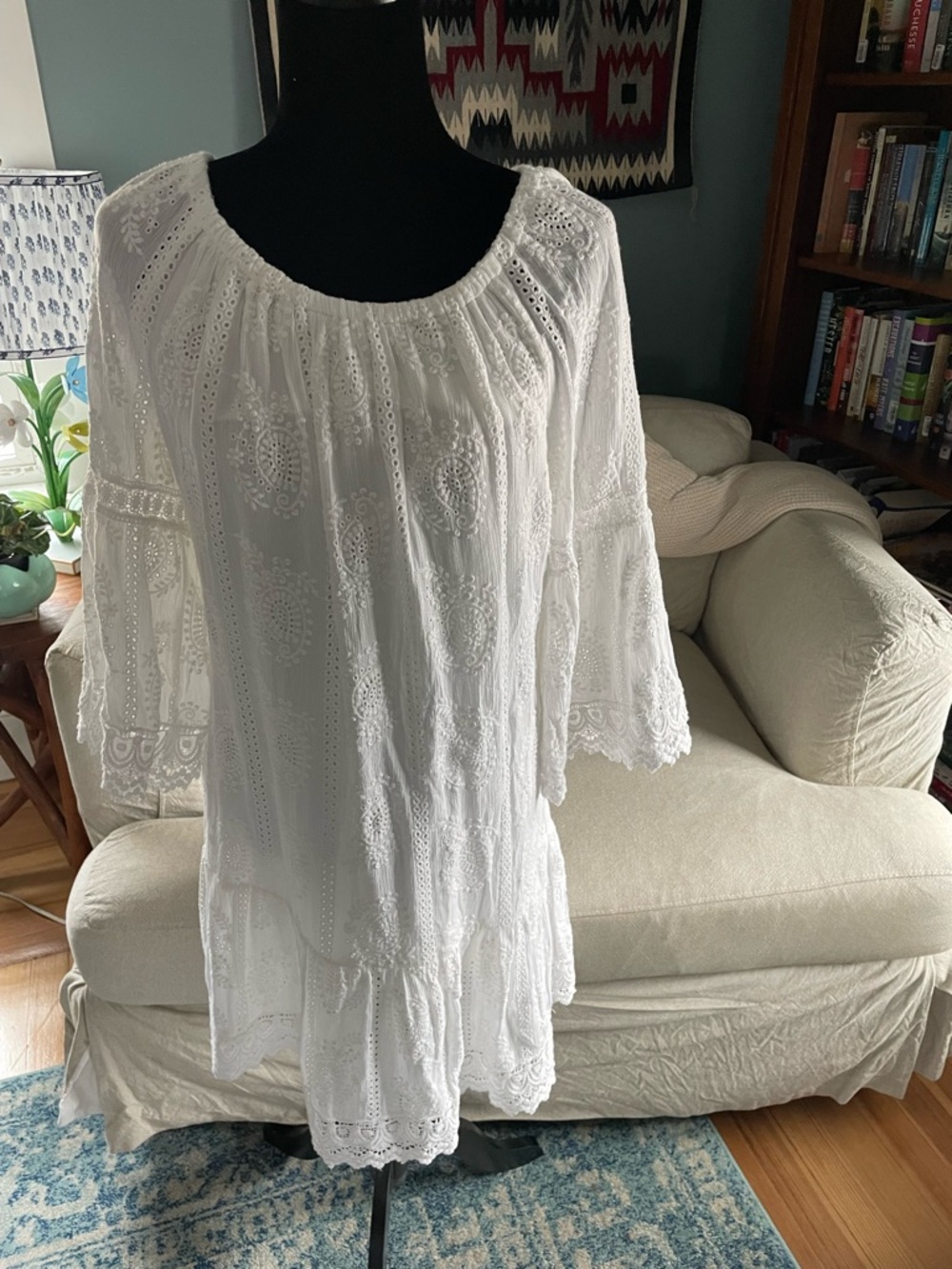 Karen Kane White Eyelet Dress-Nice Condition Sz L
